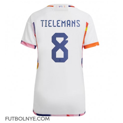 Camiseta Bélgica Youri Tielemans #8 Visitante Equipación para mujer Mundial 2022 manga corta